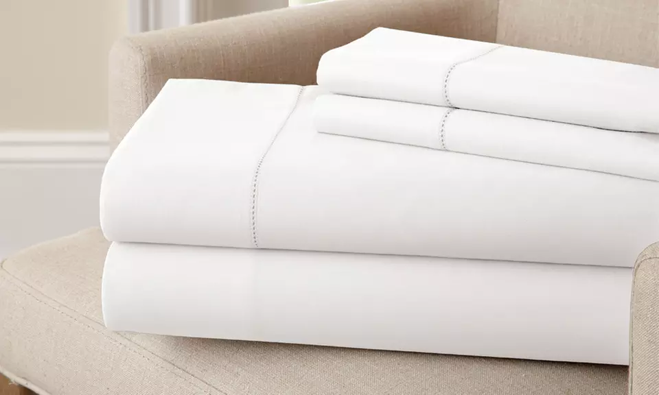 Clearance: Symphony 1,500-Thread-Count Cotton–Rich Solid Sheet Set - Primary Image