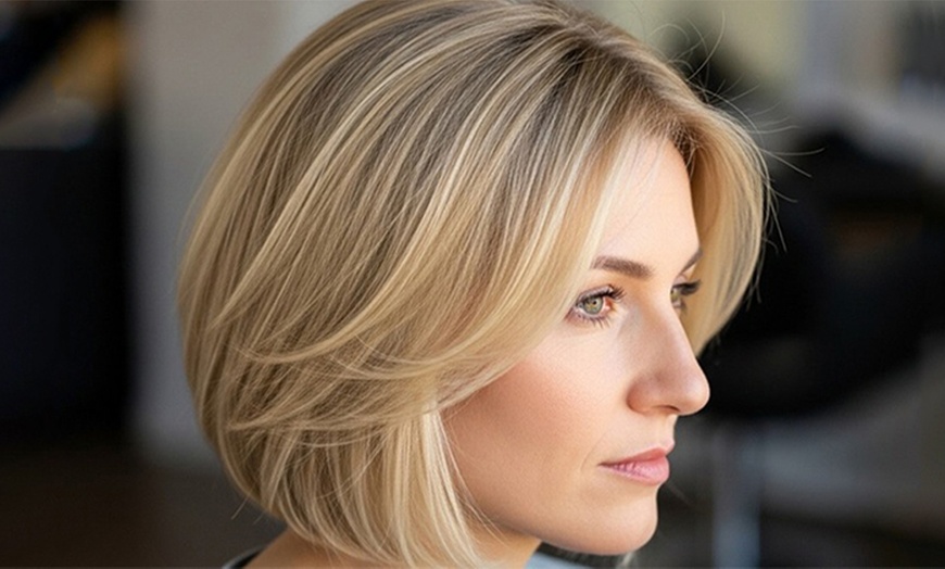 Image 1: Corte, secado y opción a mechas clásicas o tinte en raíz o completo