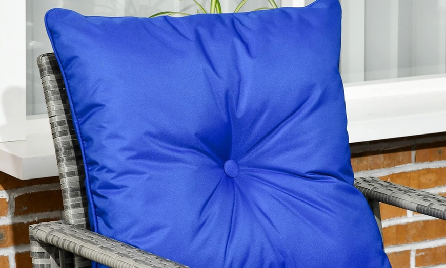 Image 5: Outsunny 3-Piece Rattan Effect Bistro Set