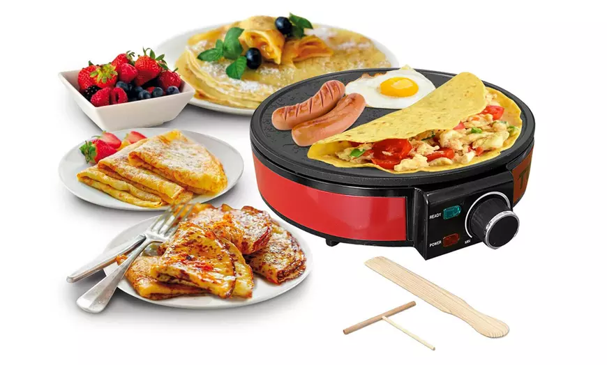 Image 6: TODO 1400W Electric Crepe Maker Pancake Skillet Griddle