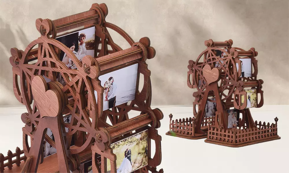 Foto-Riesenrad aus Holz in der Farbe nach Wahl