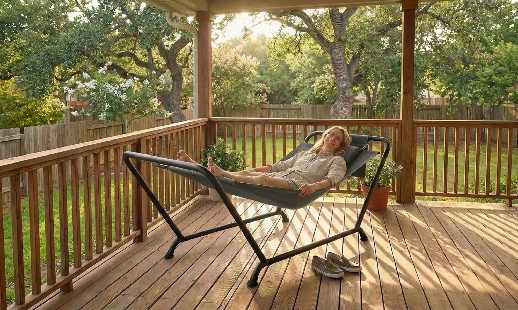 Outsunny Outdoor Hammock with Stand
