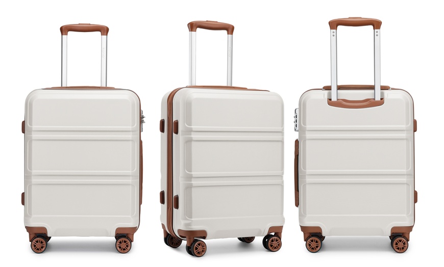 Image 3: KONO 20- or 24-Inch Suitcase ABS Hard Shell Luggage And Backpack Set