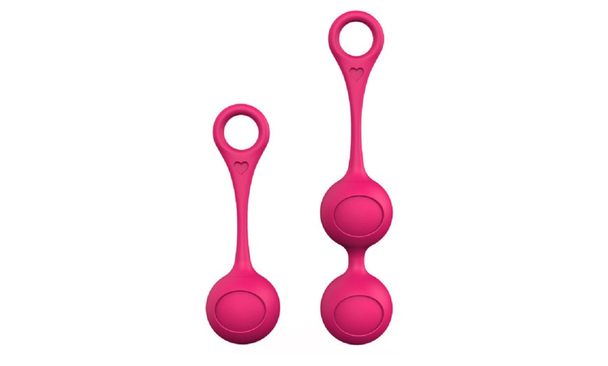 Image 4: Single and Double Weighted Kegel Balls with Optional Lubido Lube