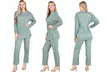 Want Clothing Ribbed 2-Piece Wide Leg Loungewear Suit - Image 5