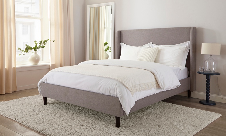 Image 2: DS Living Siena Winged Bed in Grey