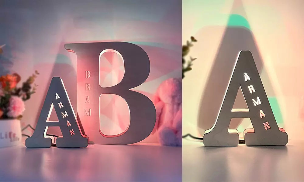 Personalisiertes Buchstaben-Licht