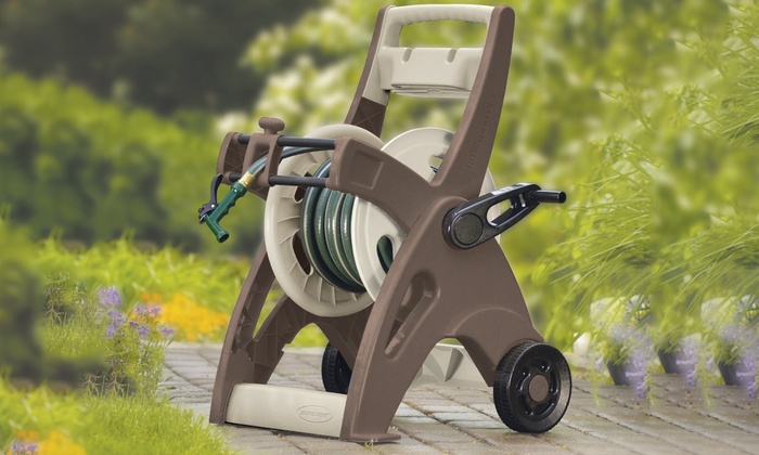 suncast auto rewind hose reel setup