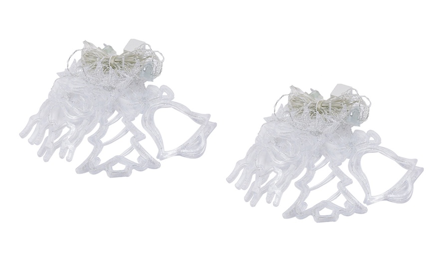 Image 3: 1x oder 2x LED-Weihnachtsvorhang mit warmweißen Lichtern