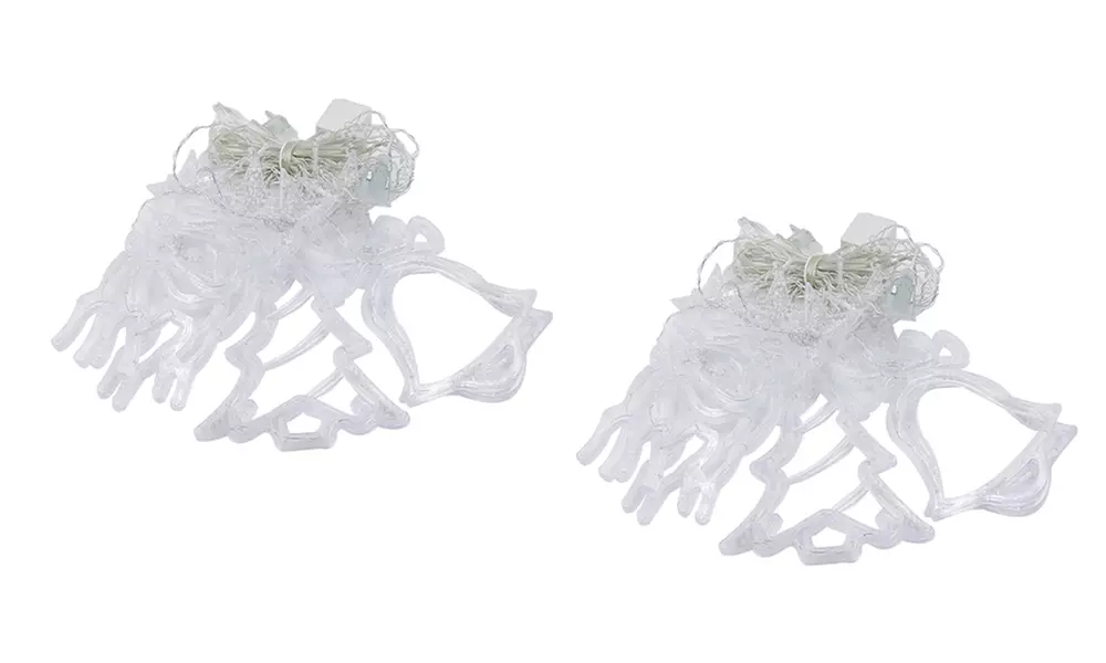 1x oder 2x LED-Weihnachtsvorhang mit warmweißen Lichtern