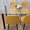 Image 12: Glass Dining Table Set with Chair Options
