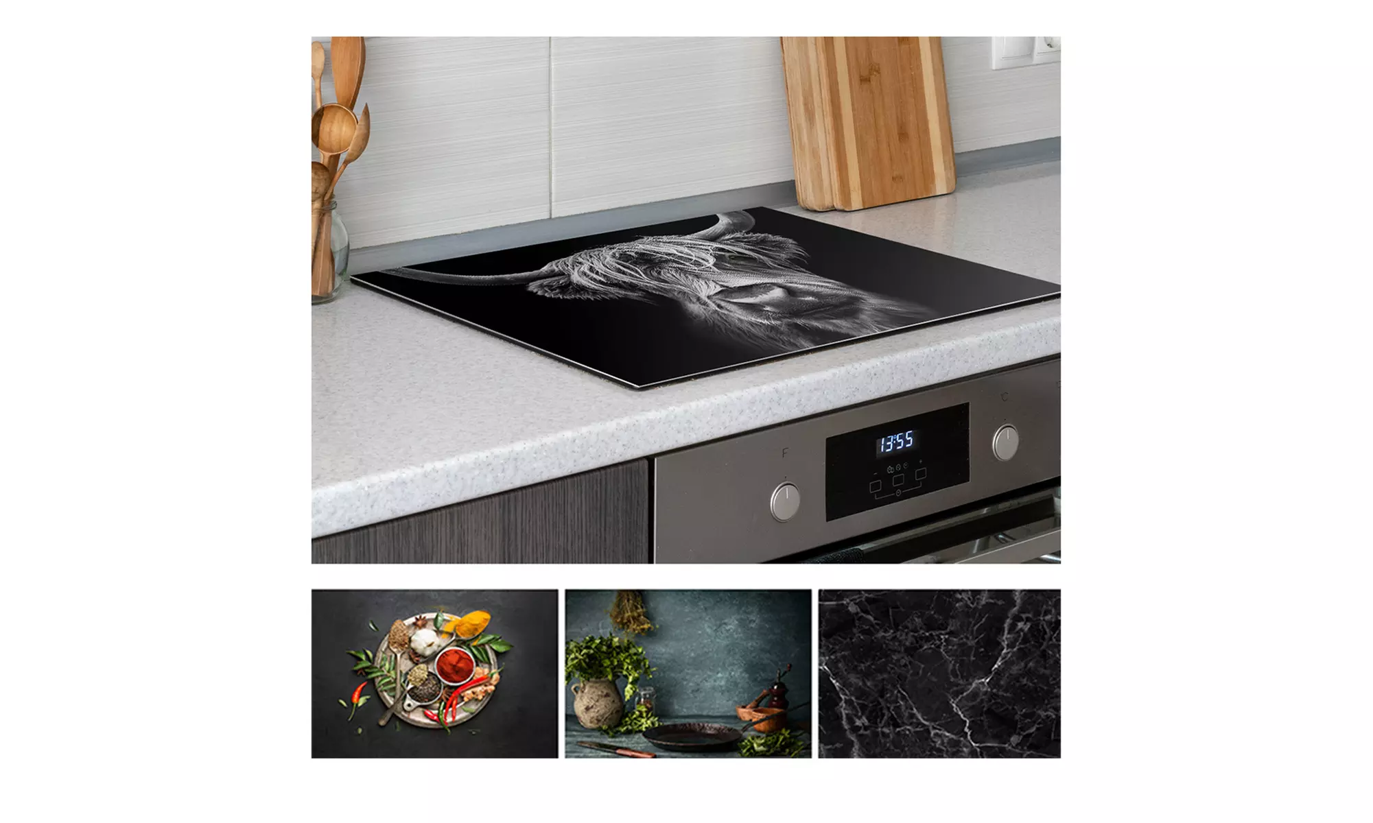 Kies een inductiebeschermer met een collectiebeeld dat bij jou past