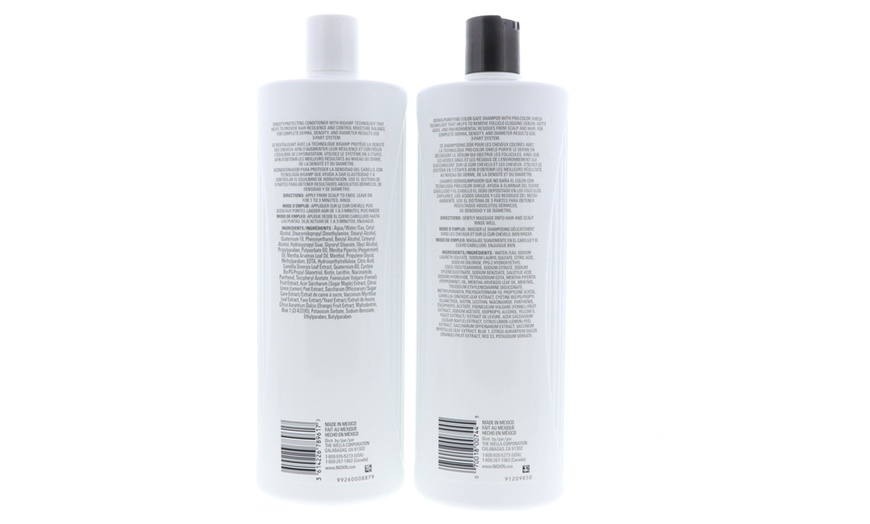 Image 10: Nioxin Cleanser Shampoo and Scalp Therapy Conditioner Liter 33.8 oz Set Combo