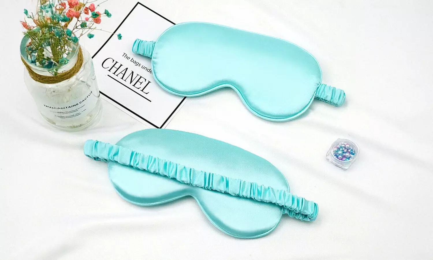 Double-sided Satin Silky travel Sleep Eye Mask Cover Padded Blindfold Smooth