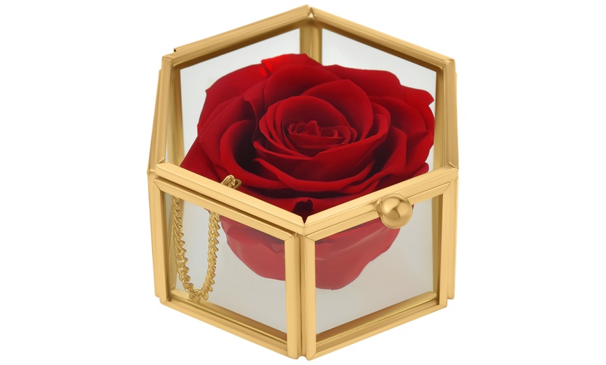 Image 10: Cofanetto a forma di cuore con rosa eterna