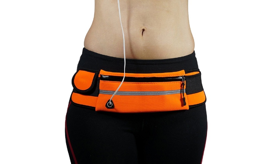 Image 9: Running Bum Bag Fanny Pack Travel Waist Money Belt Zip Hiking Pouch Wallet