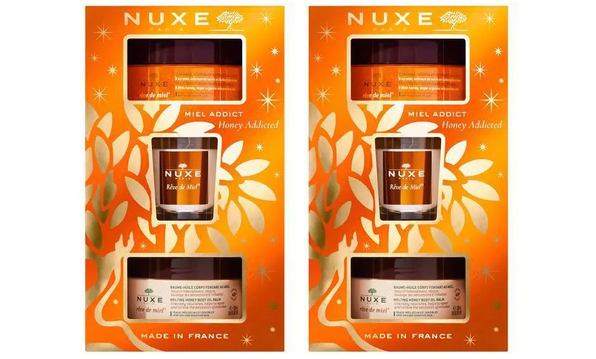 Image 2: Nuxe Honey Lover 3 Piece Body Care and Candle Gift Set