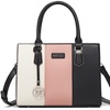 Image 15: Miss Lulu PU Leather Three-Tone Stitched Shoulder Handbag