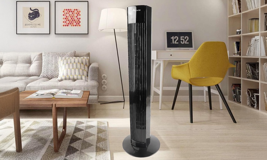 Image 1: Alivio 36-Inch Oscillating Tower Fan with Remote