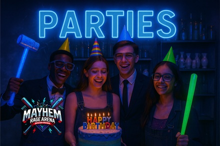 Rage room for group event (40 people max) 3 hours - Mayhem Rage Arena