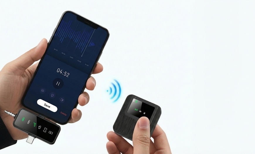 Image 5: 3-in-1 Professional Wireless Lavalier Microphone - Noise Cancelling Mic