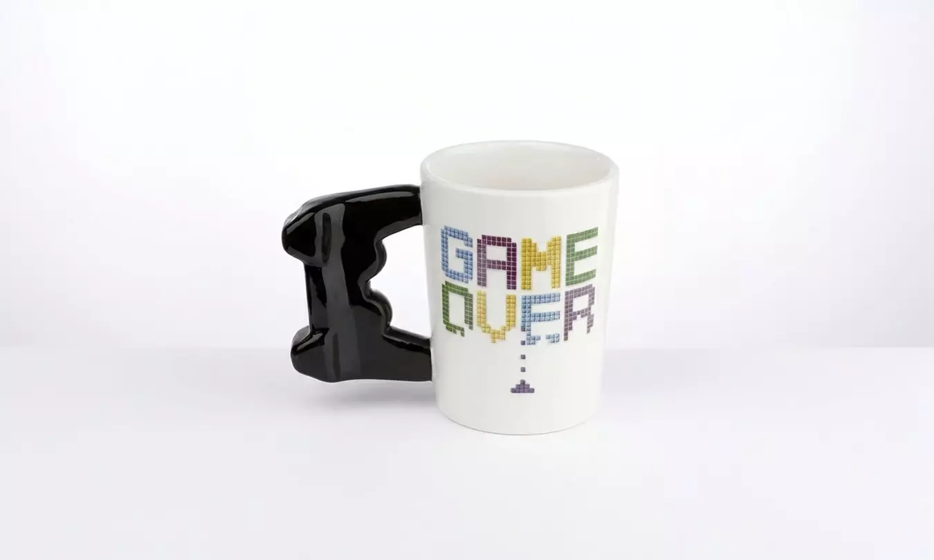 Puckator Game Over Gamer Mug with Controller Handle