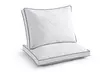 Peace Nest 2 Pack Quilted Goose Feather Down Pillow with Cotton Fabric - Second Medium