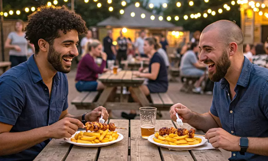 Image 1: Enjoy a Kebab Meal for One or Two with Chips and a Refreshing Drink