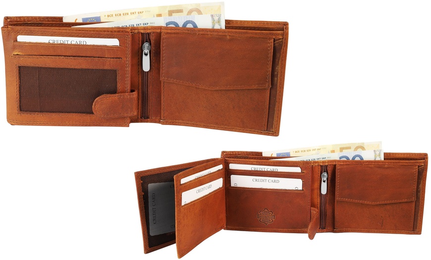 Image 6: Leonardo Verrelli Herren-Geldbörse aus Echtleder mit RFID-Schutz