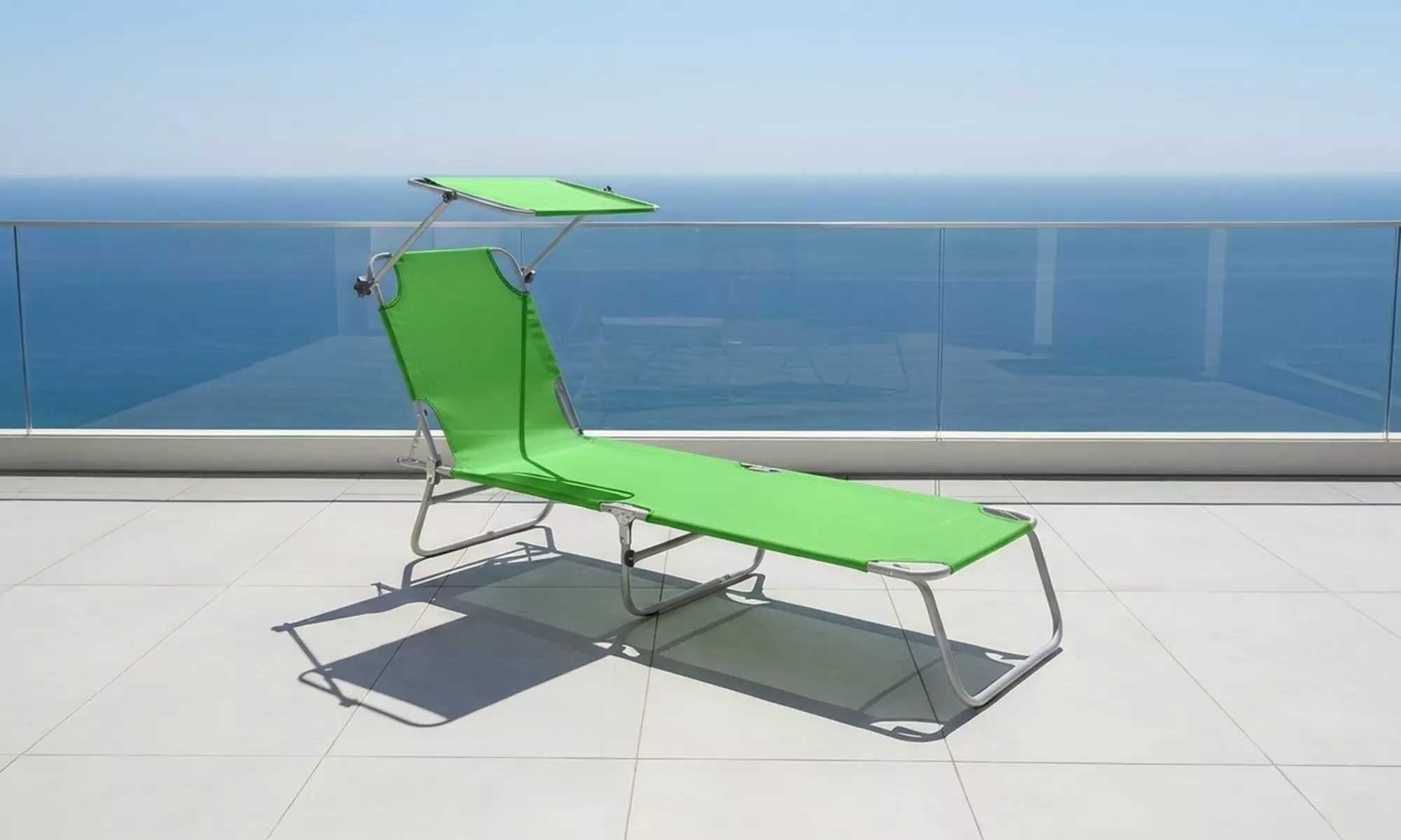 Lot de 2 chaises longues "Santa Fe" avec parasol