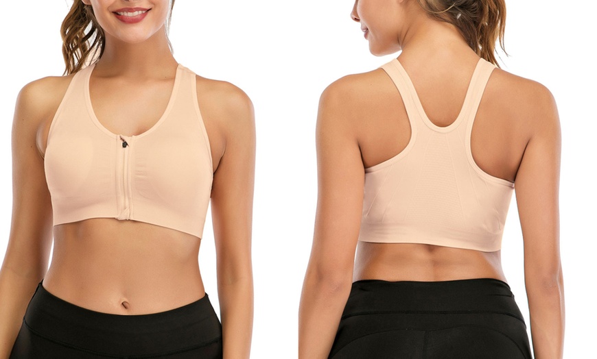 Image 4: Women's Front-Zip Sports Bra