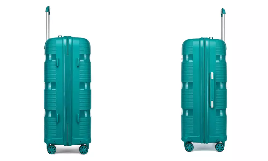Image 23: 1 of 3 koffers met TSA-slot en dubbele zwenkwielen