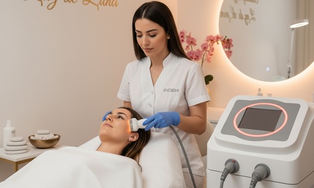 1 sesión de radiofrecuencia facial Indiba con lámpara led y masaje facial - Estética y micropigmentación Luz de Luna