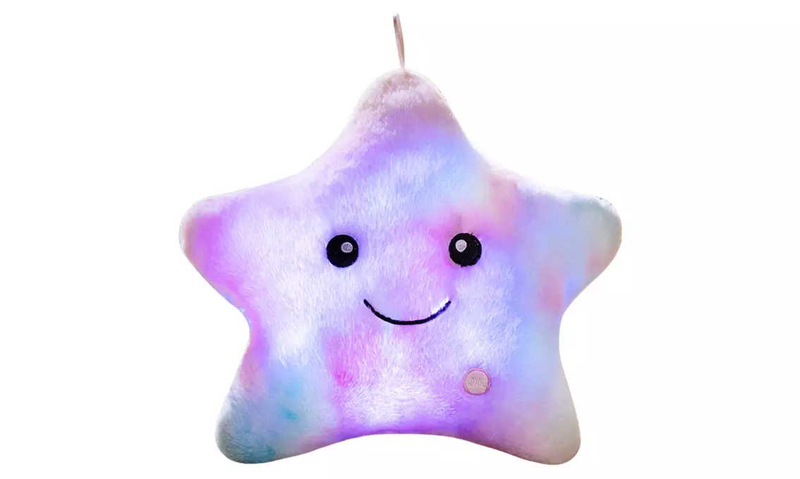 LED Light Star Plush Toy Soft Stuffed Star Mini Pillow