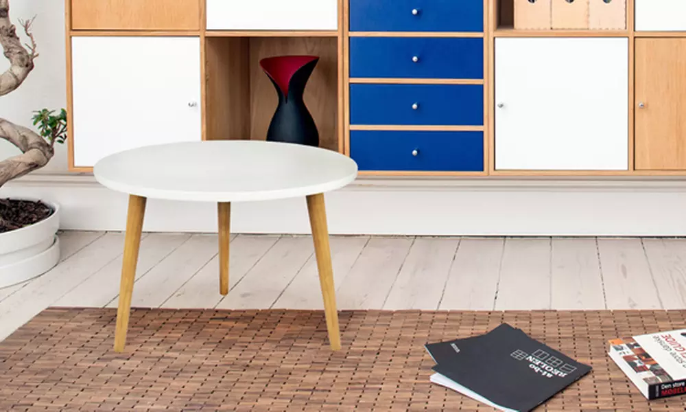 Mid-Century Modern Round Accent Table - Second Medium