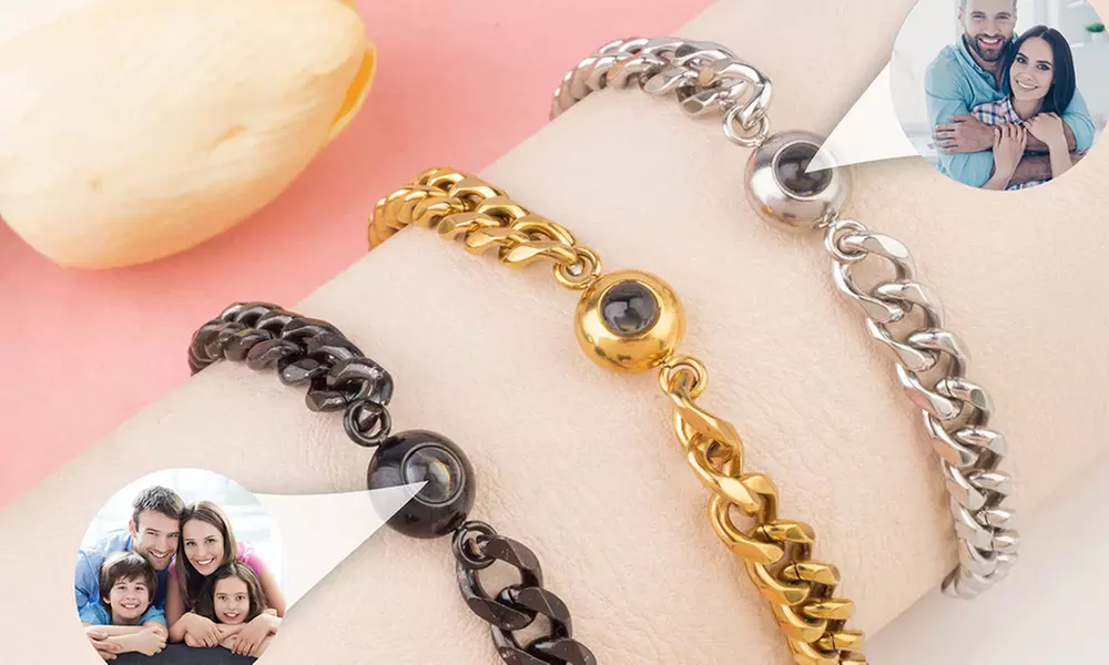 One or Two Unique and Customized Photo Bracelets 