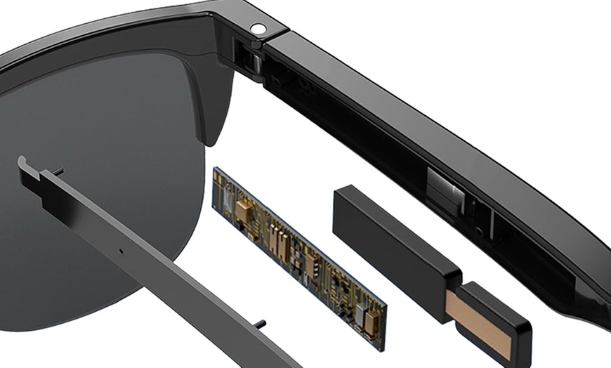Image 3: Lunettes intelligentes avec écouteurs Bluetooth et microphone