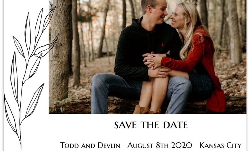 Image 7: Personalized Save the Date Cards, 24–200 (Up to 57% Off)
