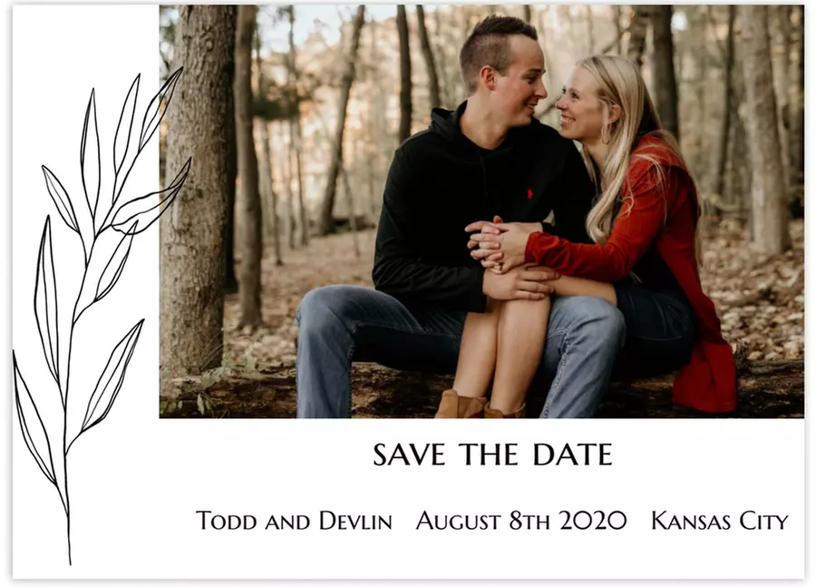 Custom Double-Sided Save the Date Cards: 24–200 Count with Envelopes (Up to 57% Off)