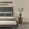 Image 7: Levede Minimalist Upholstered Bed Frame Collection