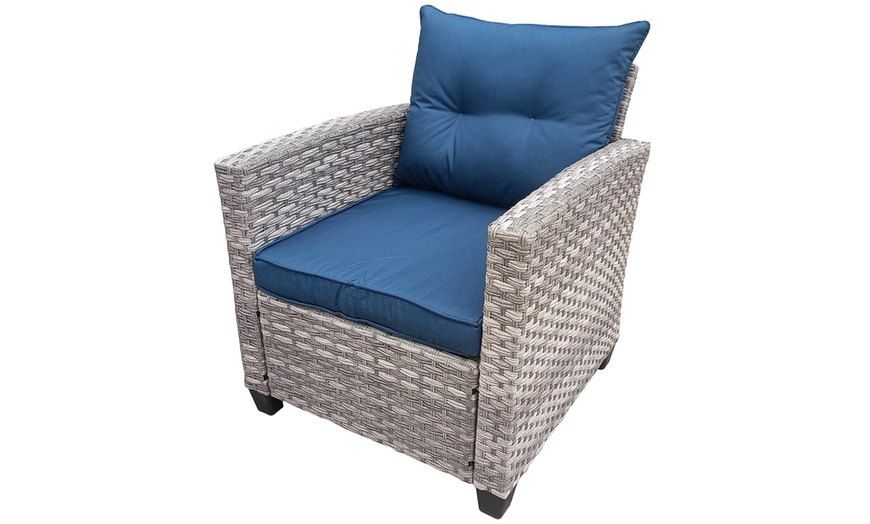 Image 3: Three-Piece FurnitureOne Rattan-Effect Bistro Set 