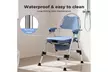 Levede Folding Commode Chair - Adjustable Bedside Toilet Chair - Image 4