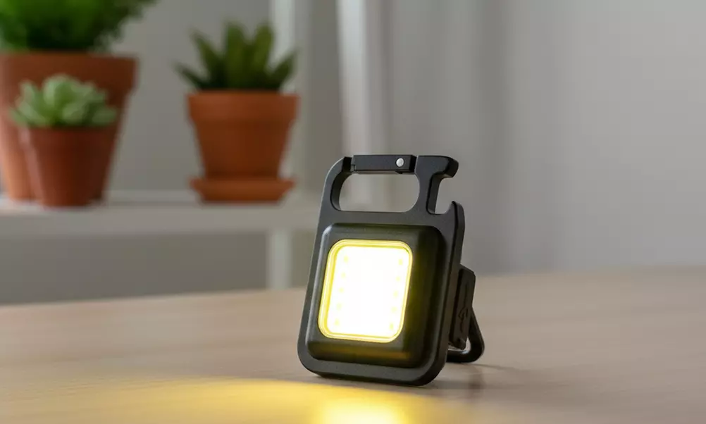 Rechargeable COB Keychain Flashlights with Bottle Opener