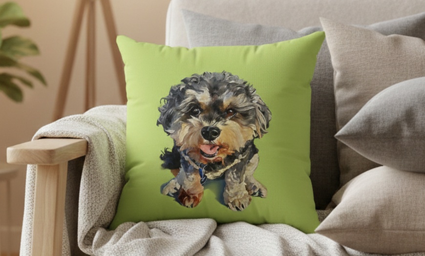 Image 8: 76% Off Personalized Pet Portrait Pillow from Justyling
