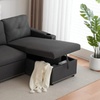 Image 8: Three Seater Reversible Sofa Bed with Storage and Cupholder