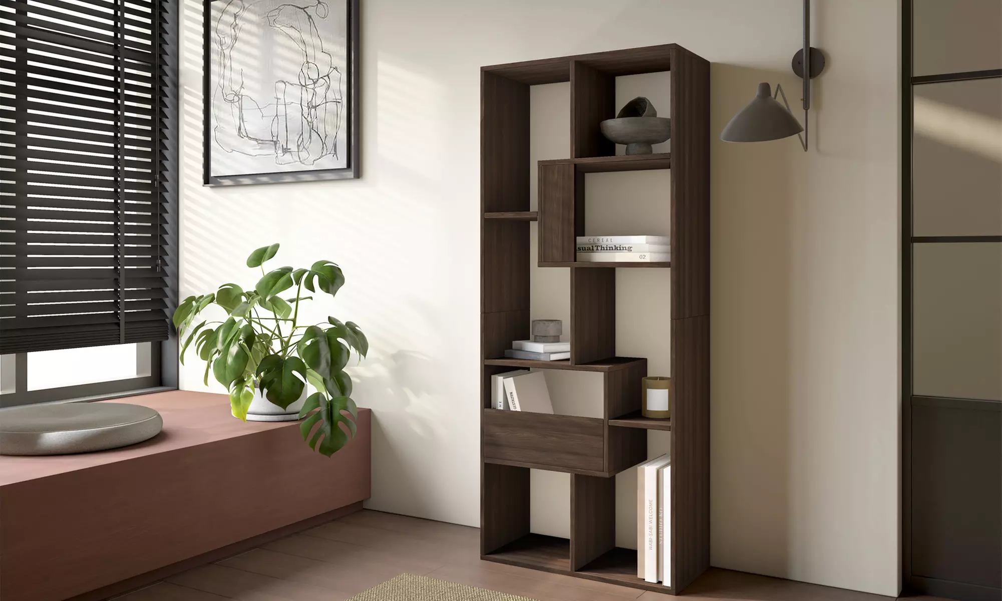 Estantería librería multiposición de diseño