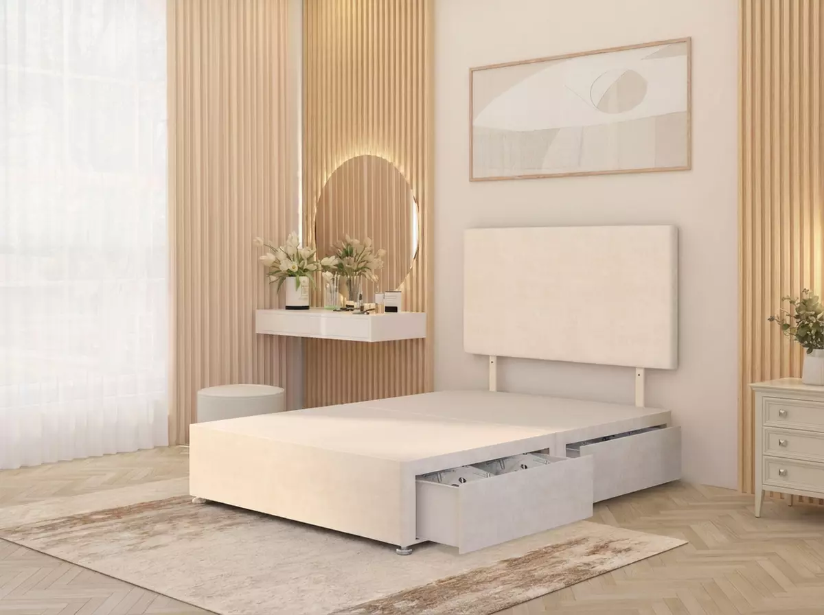 Luxury Plush Velvet Divan Bed Base