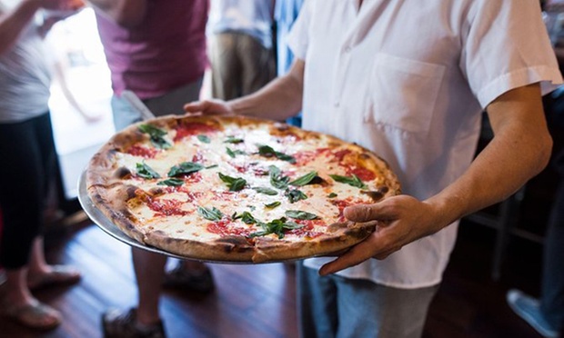New York-style brick oven pizza