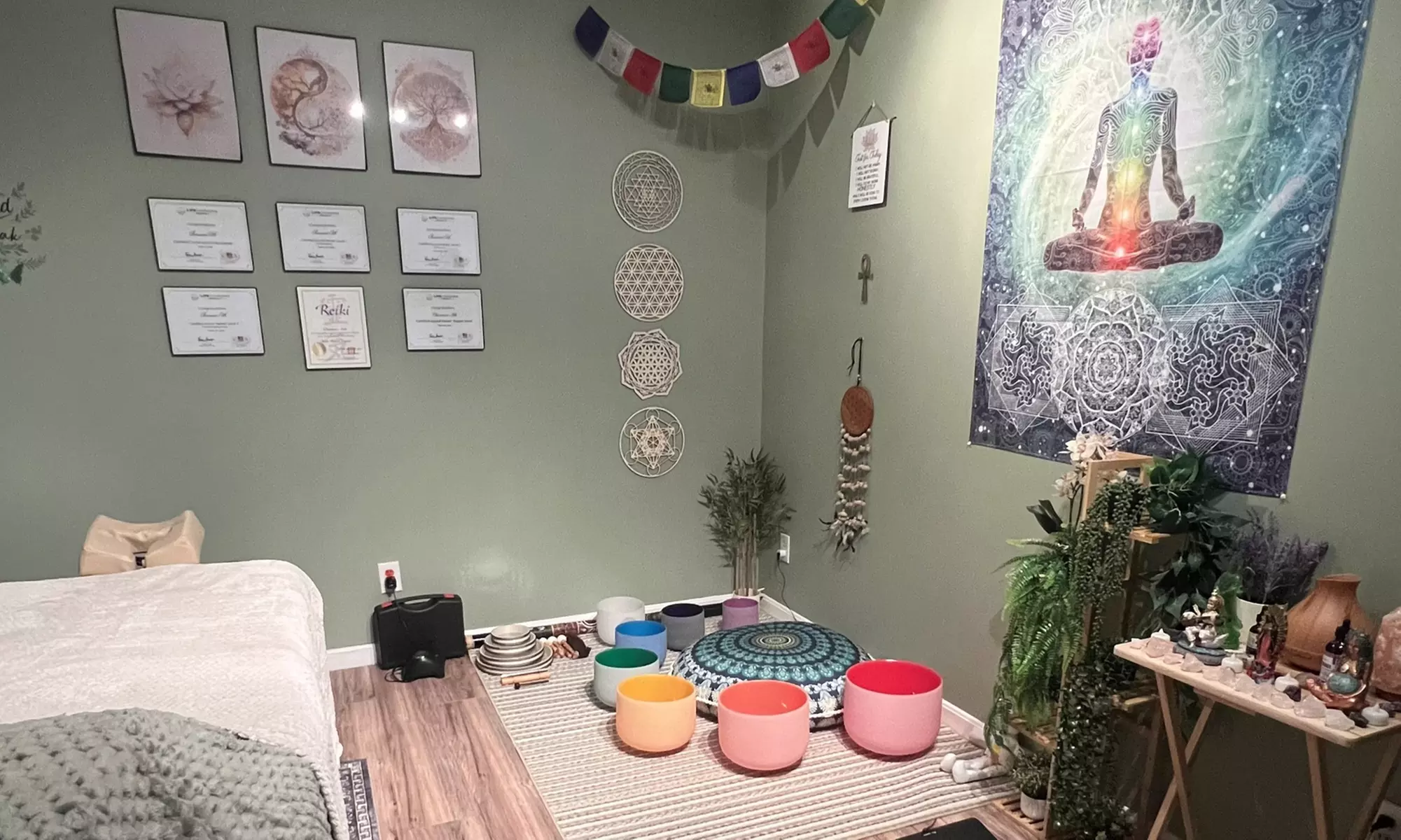 60, 90 Min Sound Bath, Chakra Alignment/ Solfeggio Tuning Fork Session