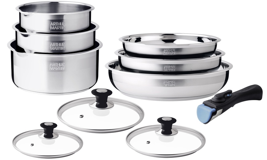 Image 4: Lot de 3 casseroles ou batterie cuisine 5 ou 10 pièces Arthur Martin